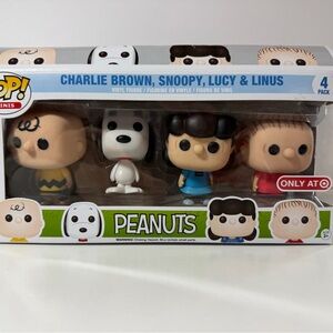 FUNKO Pop PEANUTS  Snoopy Charlie Brown Lucy Linus 4 Mini TARGET Exclusive